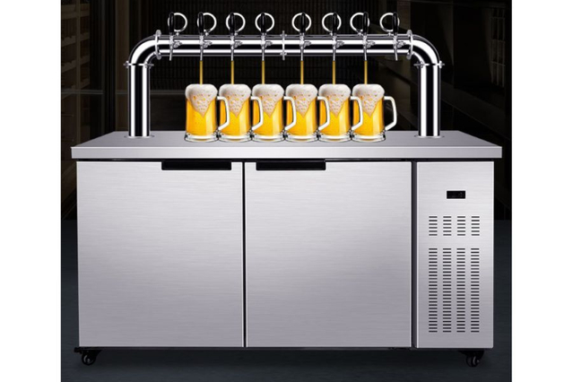 Kegerator commerciale raffreddato ad aria | Dispenser per birra alla spina multi-tap